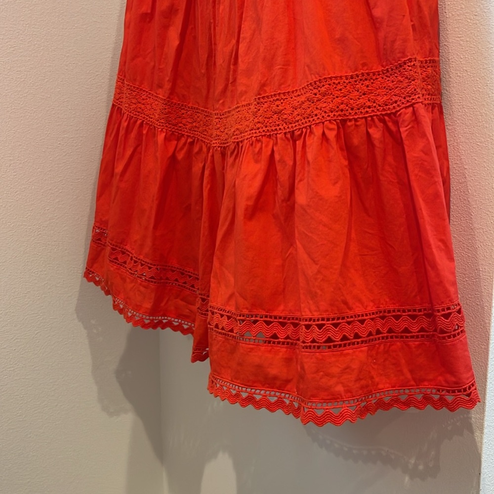 Kate Spade BROOME STREET off shoulder cherry red dress - Picture 6 of 7